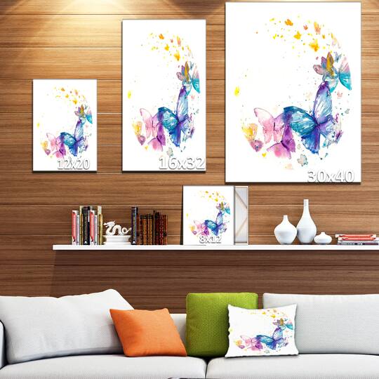 Designart - Butterfly on White Paper